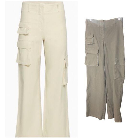 ARITZIA Brand Wilfred Free Picture High Rise Wide Leg Cargo Pants Urban Trendy 2 - Picture 1 of 8